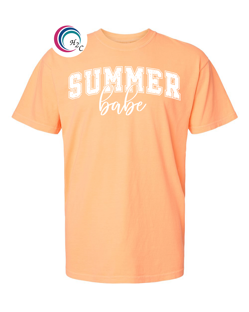 Summer Neon Cantaloupe Summer Babe Shirt - Image 1