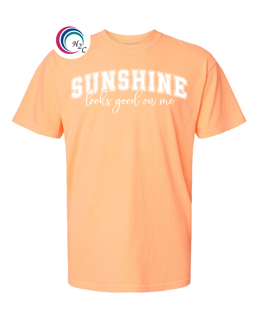 Sunshine Neon Cantaloupe Sunshine Looks Good Shirt - Image 1